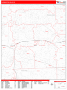 Farmington Hills Digital Map Red Line Style